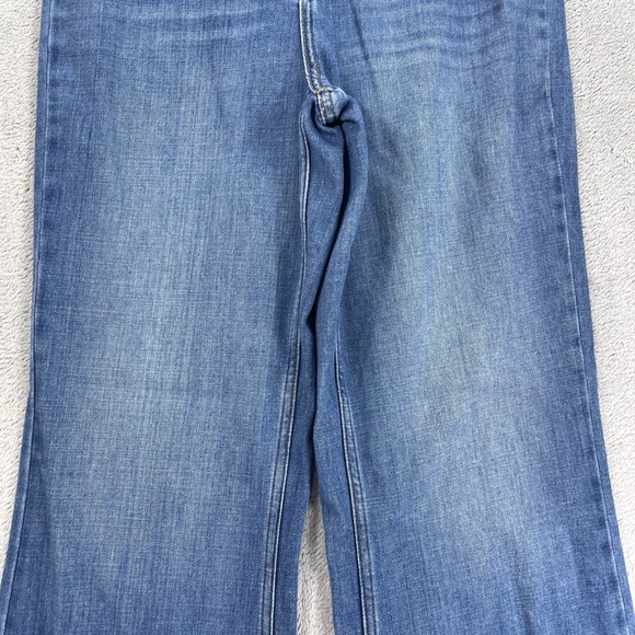 Free People Jeans Women 28 Blue Just Float On Flare High Rise Raw Hem - Picture 3 of 16